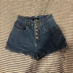 Lei l.e.i vintage high rise jeans short shorts denim retro mid wash